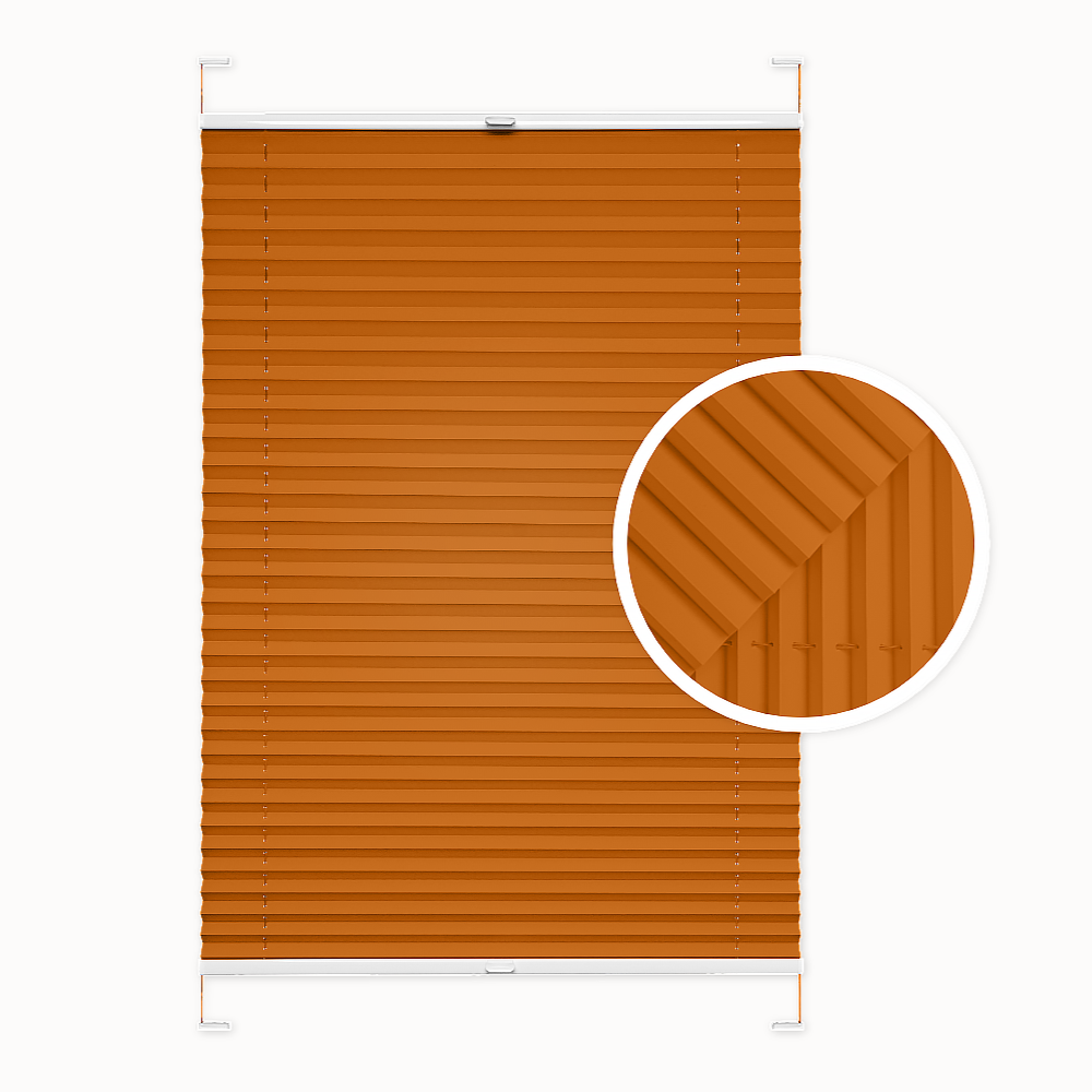 Orange Window Pleated Blind