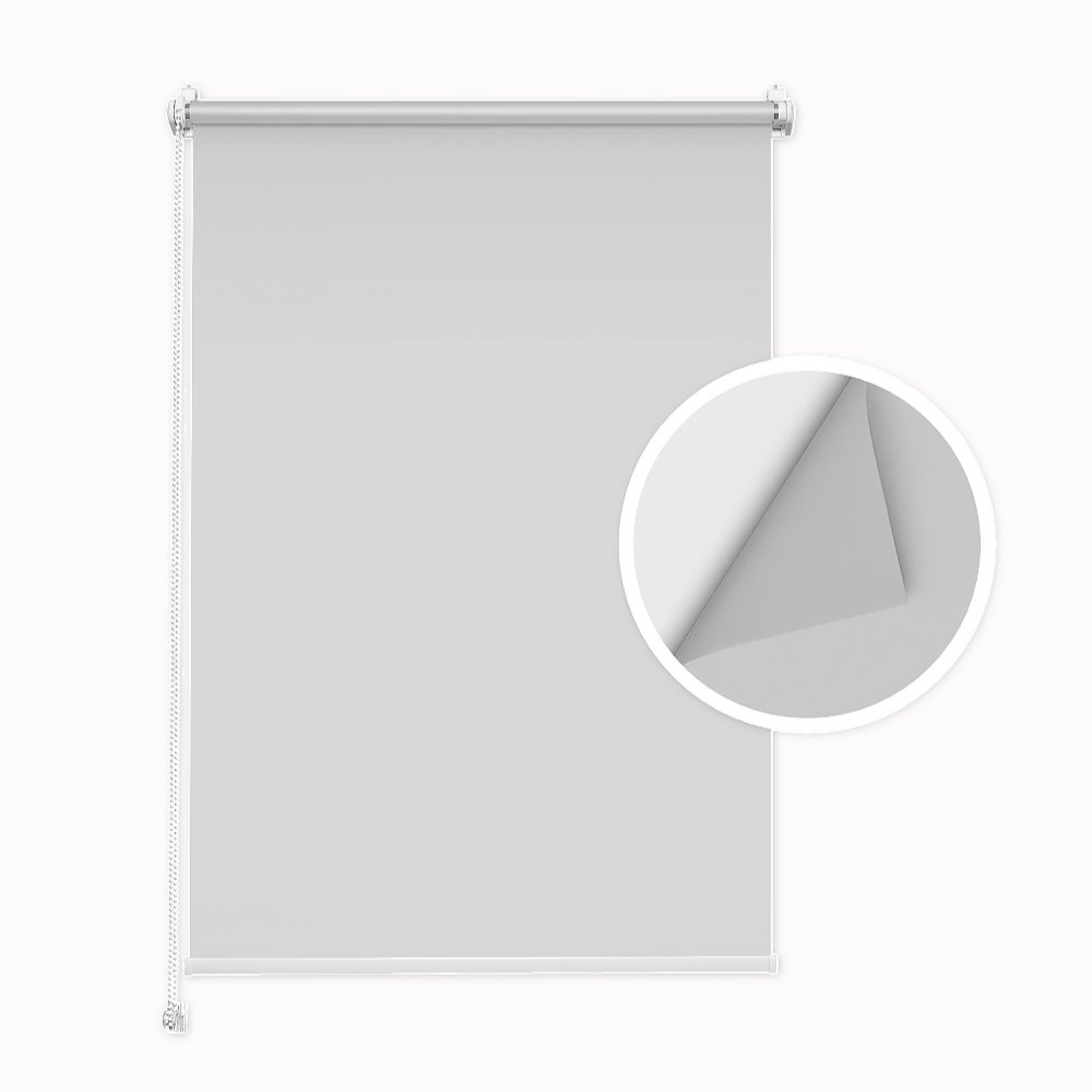 Gray Blackout Roller Blind (Double-Sided)