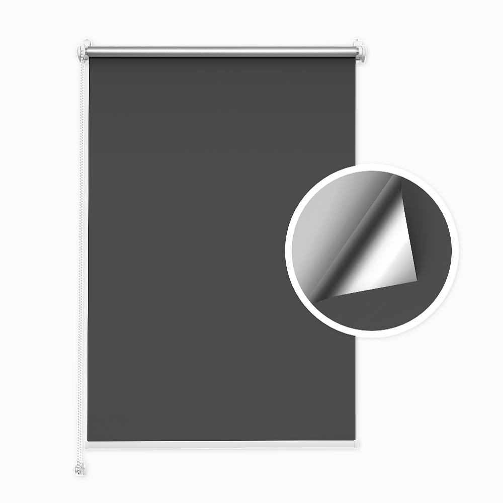 Verdunkelungsrollo Graphit (Silber)