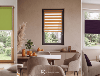 Wie wählt man die Farbe eines Rollos oder Plissees für weiße, anthrazitfarbene und hölzerne Fenster?