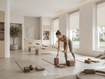 Fenster im Pilates-Studio - wie sorgen Sie für Komfort, angenehmes Licht und Privatsphäre?