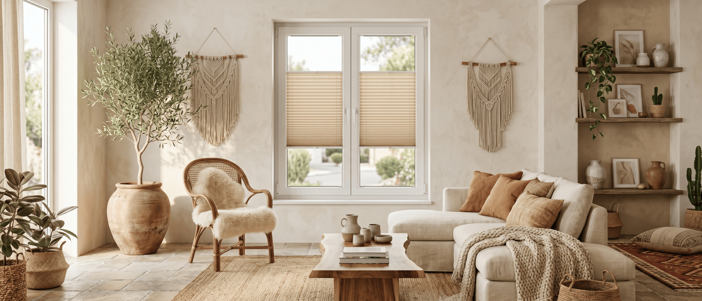 Boho-Interieur – natürliche Materialien, Leichtigkeit und eine gemütliche Atmosphäre.