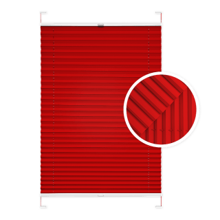 Red Window Pleated Blind
