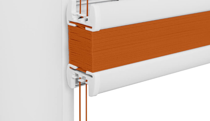 Orange Window Pleated Blind