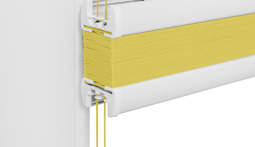 Yellow Window Pleated Blind