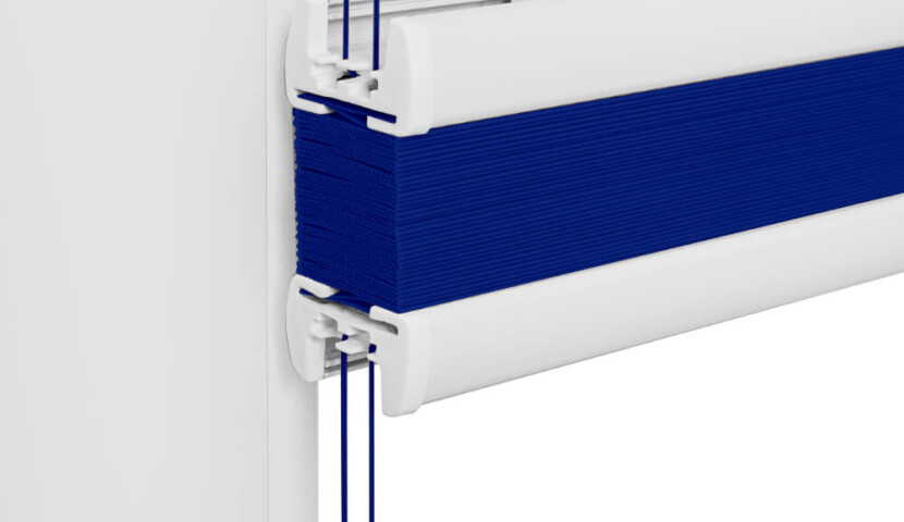 Navy Blue Window Pleated Blind