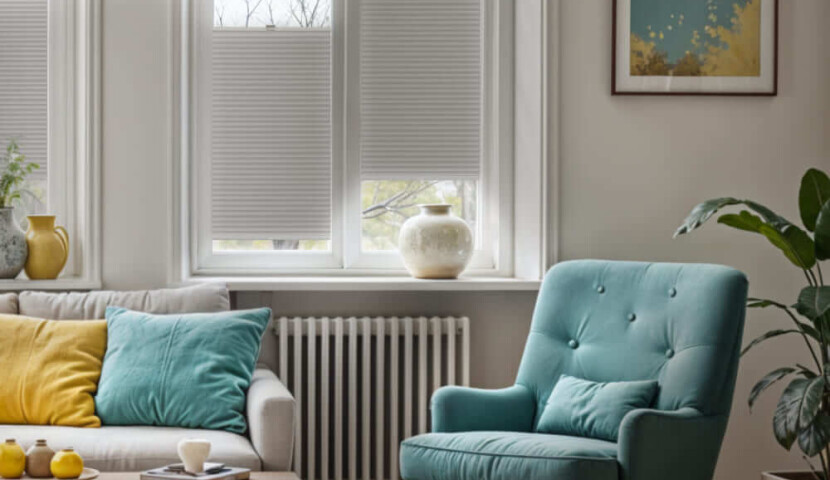 Wabenplissee Hellgrau