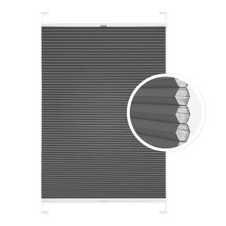 Wabenplissee Stahlgrau