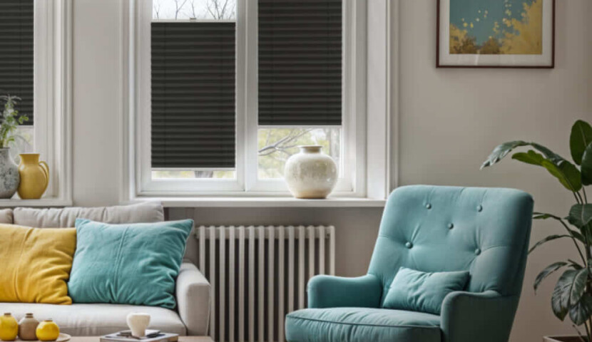 Verdunkelungsplissee Premium Hellgrau