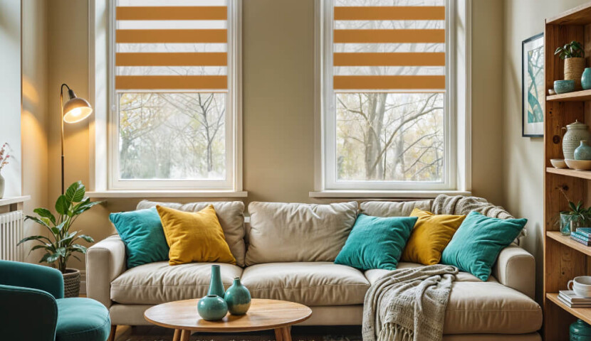 Doppelrollo Tag & Nacht – Pastellorange