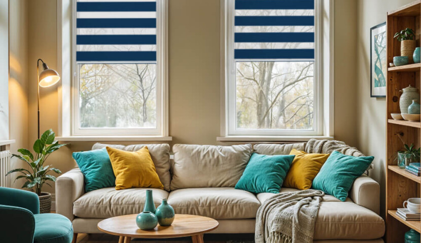 Dark Blue Day and Night Blind