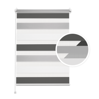 Dark Grey–Light Grey–Ash Grey Day and Night Blind