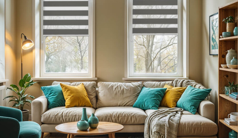 Dark Linen Day and Night Blind