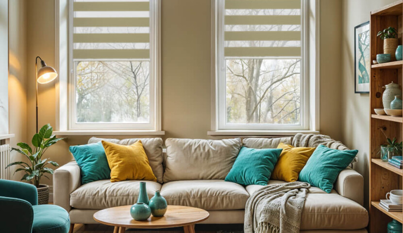 Pastel Yellow Day and Night Blind