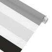Doppelrollo Tag & Nacht – Schwarz-Weiß-Hellgrau
