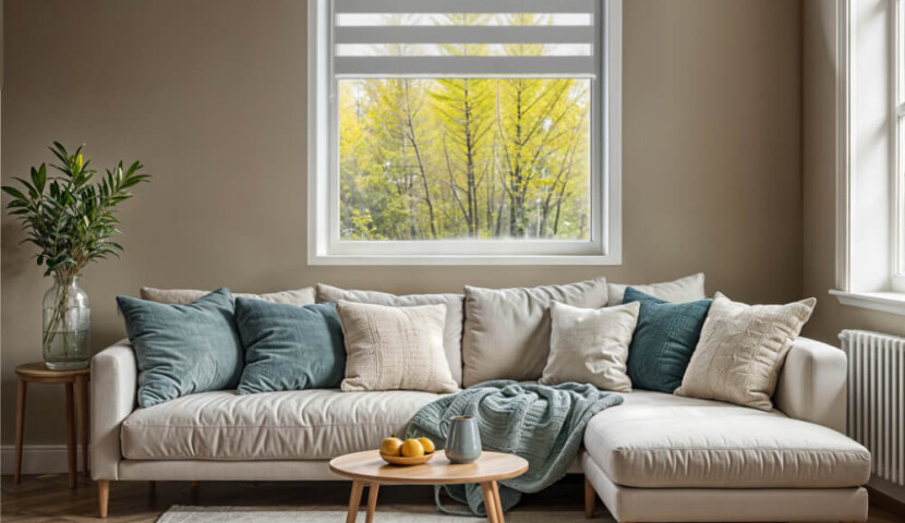 Doppelrollo Tag & Nacht – Grau