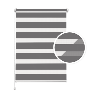 Doppelrollo Tag & Nacht – Grau Marengo