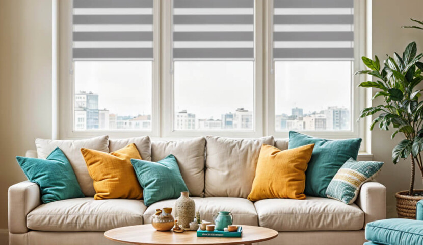 Doppelrollo Tag & Nacht – Grau Marengo