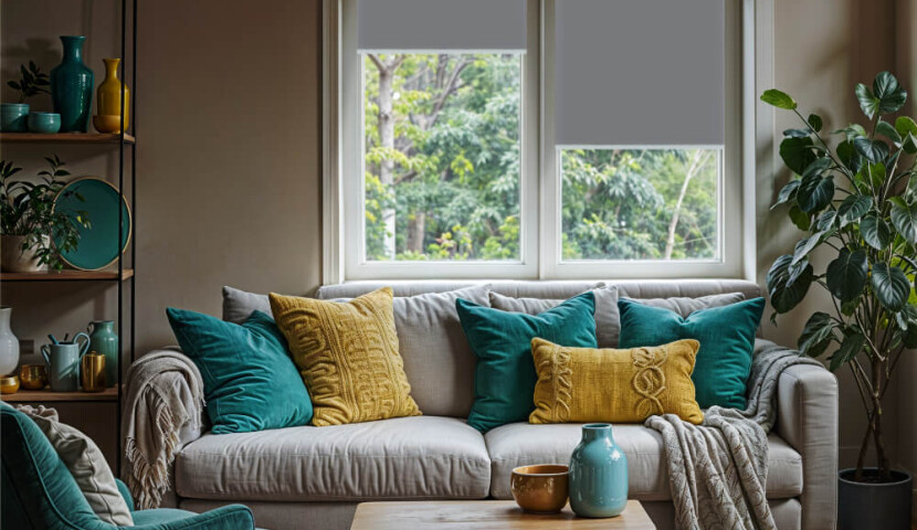 Verdunkelungsrollo Grau (Farbe)