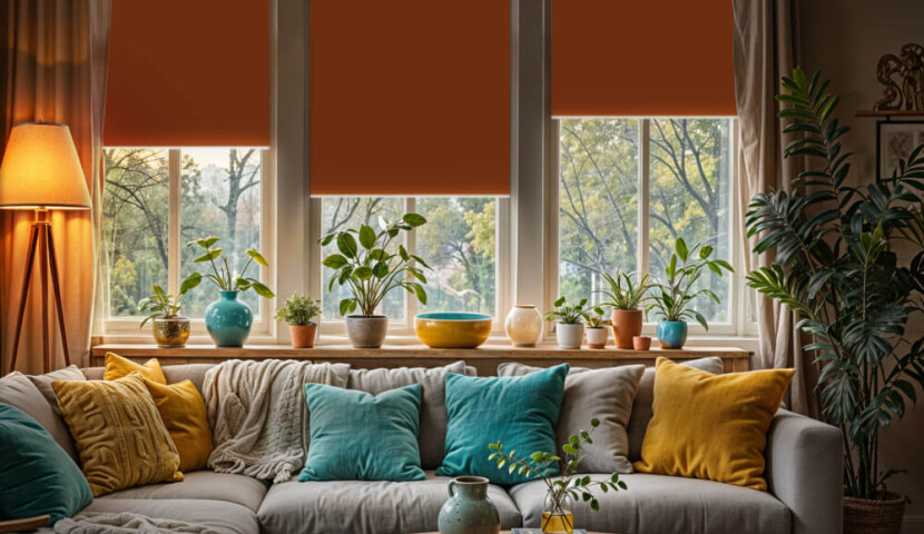 Verdunkelungsrollo Orange (Farbe)