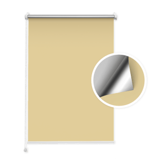Sand Blackout Roller Blind (Silver Backing)
