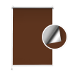 Brown Blackout Roller Blind (Silver Backing)