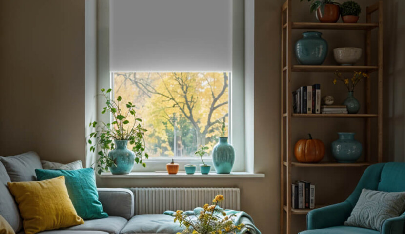 Verdunkelungsrollo Weiß (Silber)