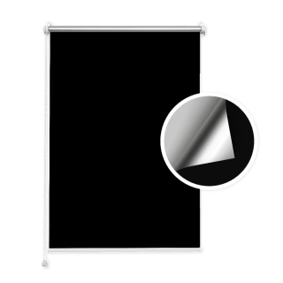 Verdunkelungsrollo Schwarz (Silber)
