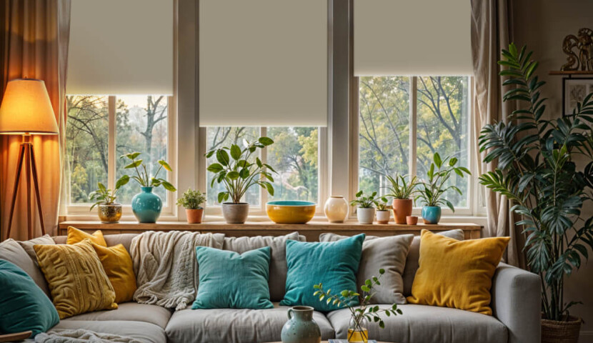 Verdunkelungsrollo Ecru (Silber)