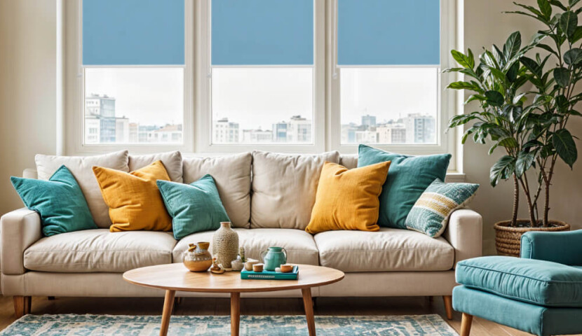 Royal Blue Standard Roller Blind