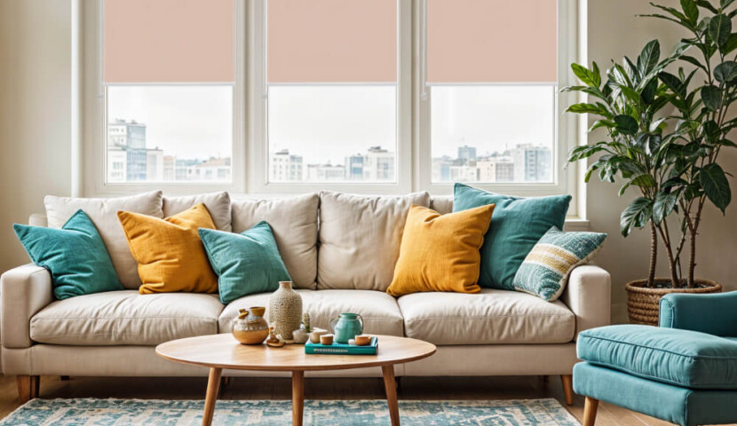 Pastel Salmon Standard Roller Blind