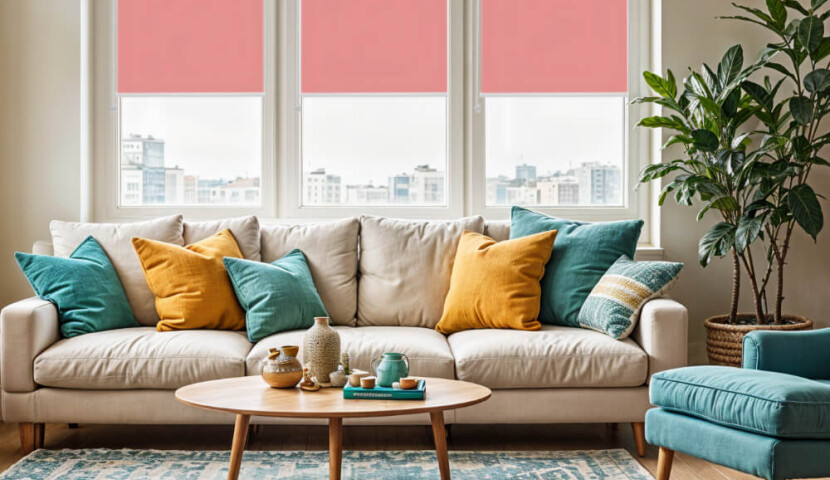 Pink Standard Roller Blind