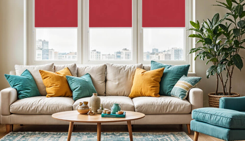 Red Standard Roller Blind