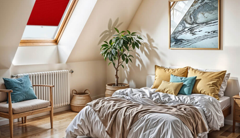 Velux Dachfenster-Plissee Rot