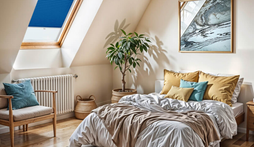 Velux Dachfenster-Plissee Blau