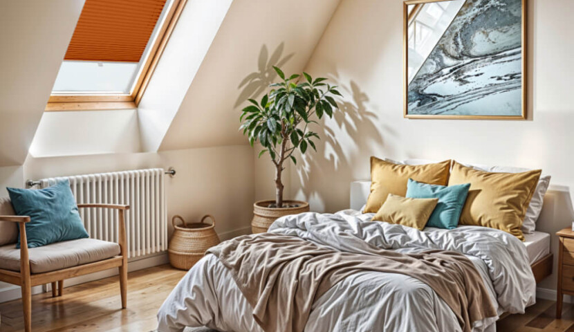 Velux Dachfenster-Plissee Orange