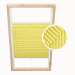 Yellow Custom Skylight Pleated Blind