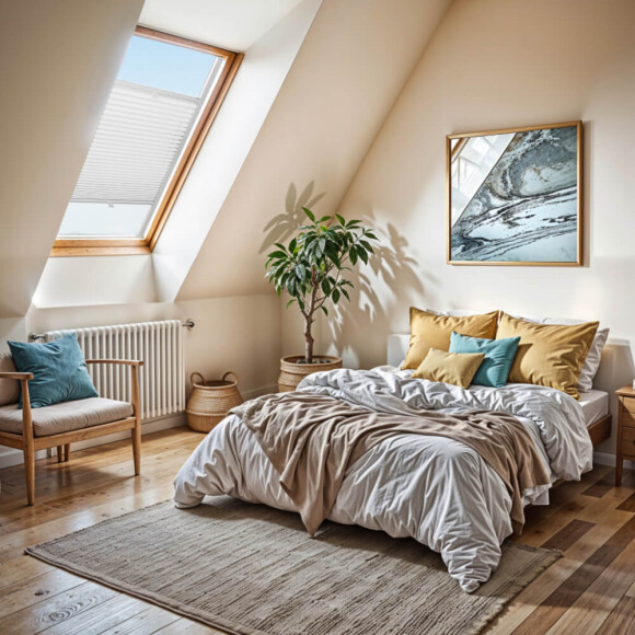 Velux Dachfenster-Plissee Weiß