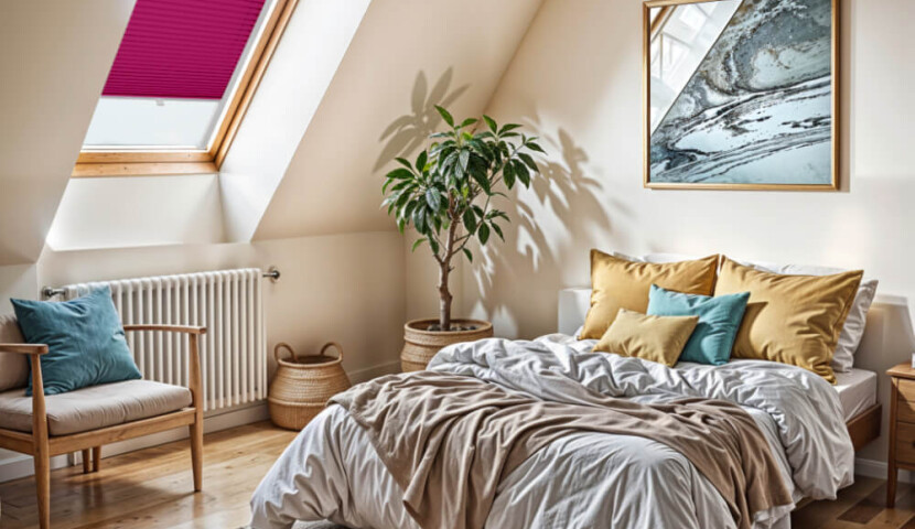 Velux Dachfenster-Plissee Himbeer