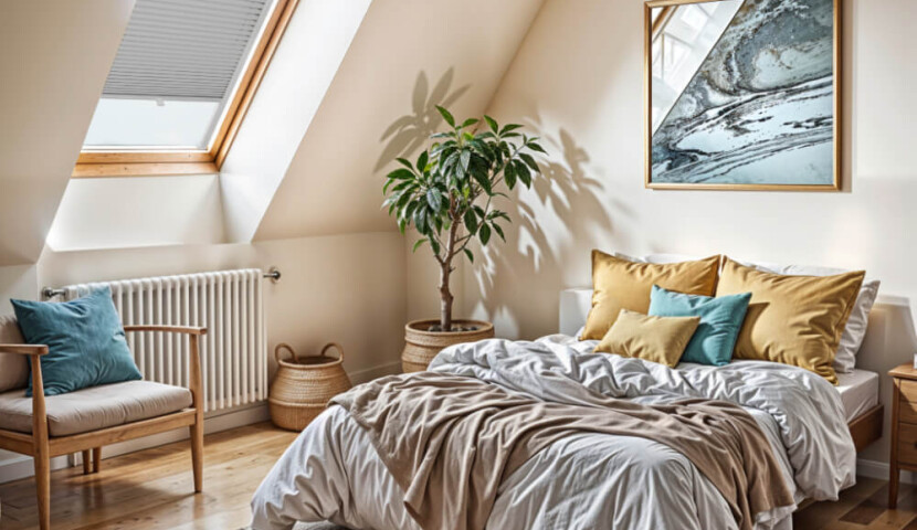 Dachfenster-Plissee Grau