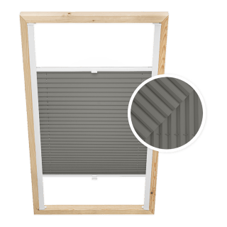 Dachfenster-Plissee Dunkelgrau