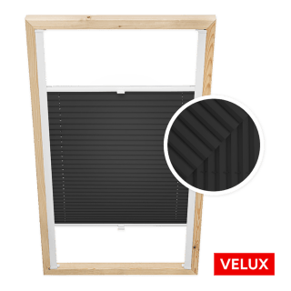 Velux Dachfenster-Plissee Schwarz