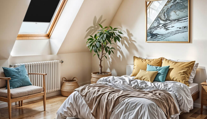 Velux Dachfenster-Plissee Schwarz